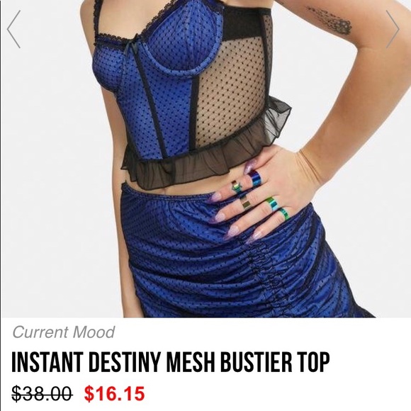 INSTANT DESTINY MESH BUSTIER TOP - Picture 3 of 3